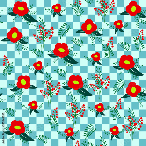 Floral seamless pattern in vector.