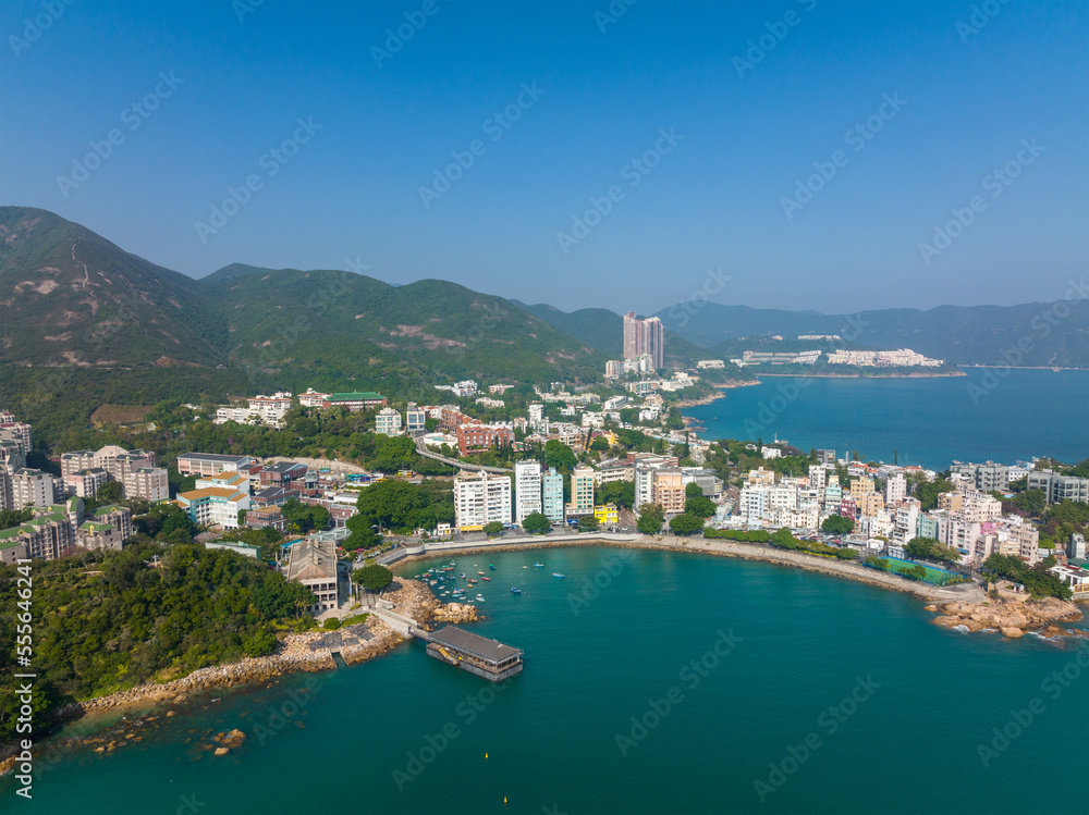 Fototapeta premium Top view of Stanley downtown in Hong Kong city