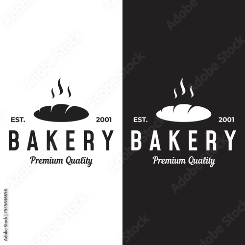 Retro wheat bread logo design template. Badge for bakery, home made bakery, restaurant or cafe, patisserie, business.