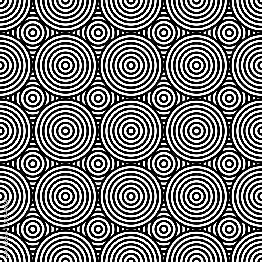 seamless pattern with lines geometric background  with circles