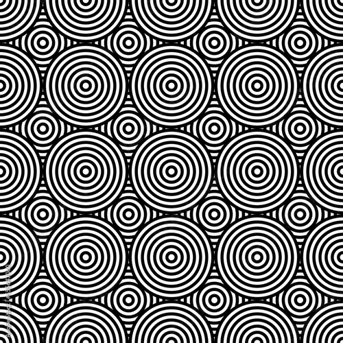 seamless pattern with lines geometric background with circles