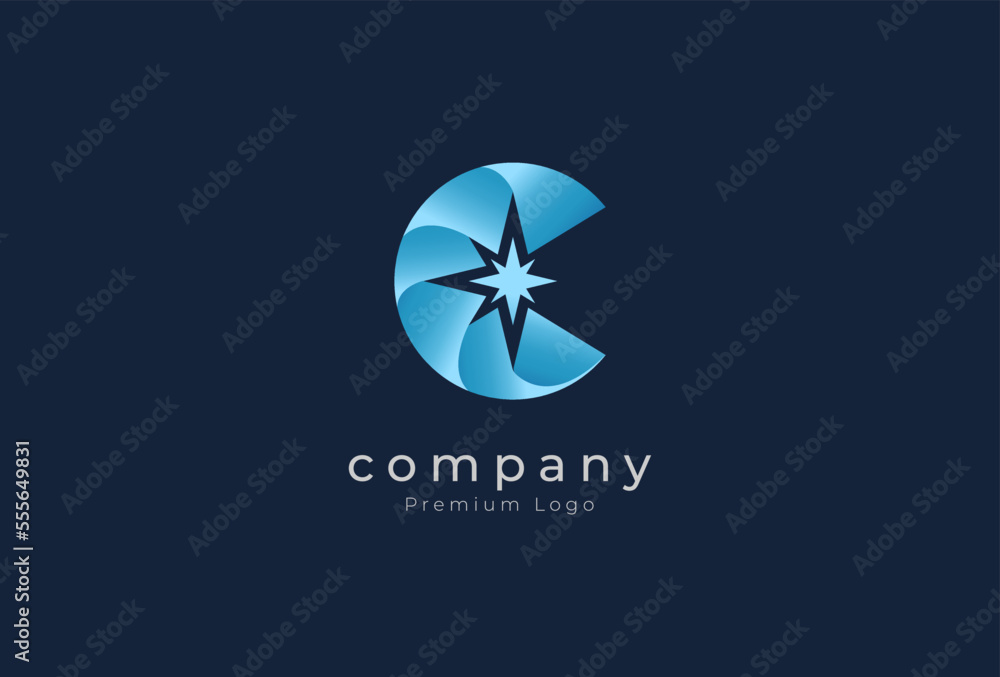 Initial C Star Logo, gradient Letter C with star inside,usable for brand and business logos, flat design logo template, vector illustration Initial C Star Logo, gradient Letter C with star inside,usable for brand and business logos, flat design logo template, vector illustration