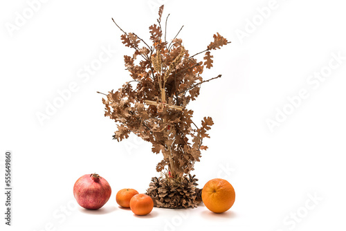 Obraz na plátně Orthodox Christian celebration - Badnjak with fruits