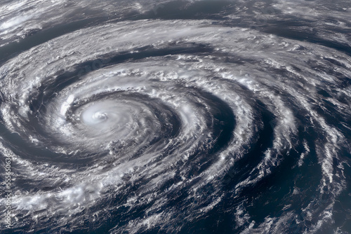Satellite view of Hurricane, , Generative AI Art Illustration