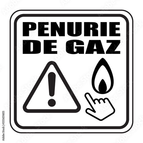 Logo pénurie de gaz.