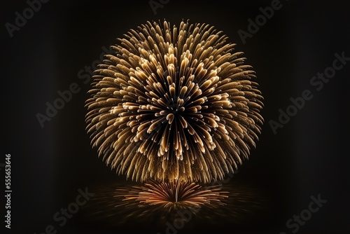 golden fireworks.. Generative AI