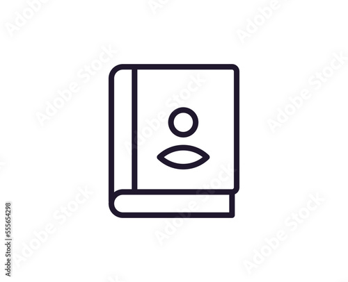 Free Download Book concept. Single premium editable stroke pictogram perfect for logos, mobile apps, online shops and web sites. Vector symbol isolated on white background. - GFXLoad