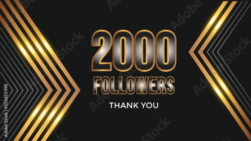 celebration 2000 subscribers template for social media. 2k followers thank you

