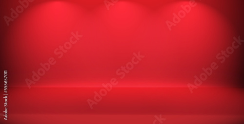 red wall background with light