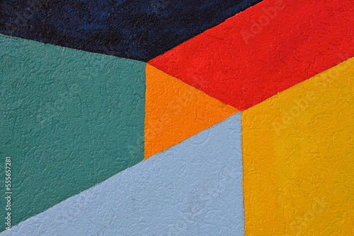 Colorful geometric pattern wall