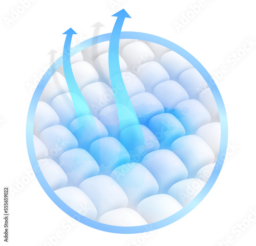 Close-up of quick-drying and breathable cotton threads. Realistic EPS file.