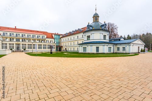 Blue Spa building (Royal Palace) in Turcianske Teplice, Historical spa buildings in Turcianske Teplice, Slovakia photo