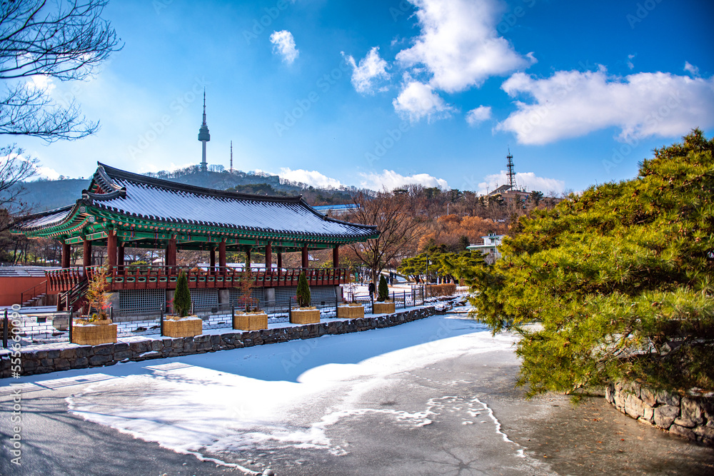 pavilion in the park, Seoul, South Korea.