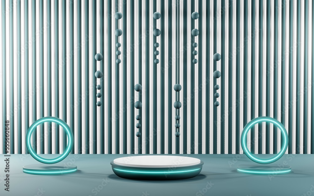 3D render of Podium background in blue tones for displaying cream products. cosmetics 3D render of Podium background in blue tones for displaying cream products. cosmetics