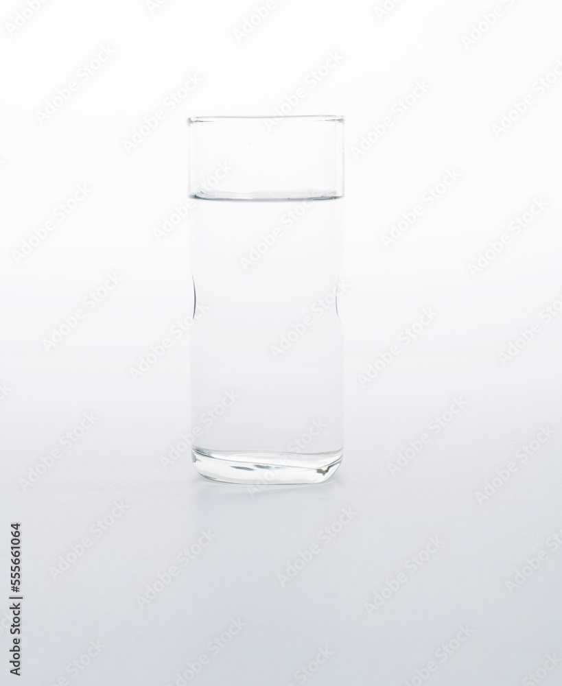 A glass of water on white background A glass of water on white background
