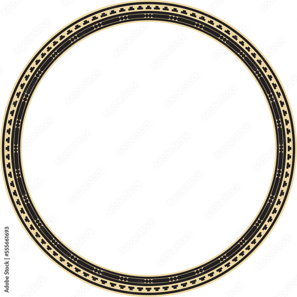 Vector round gold and black seamless classic byzantine ornament. Infinite circle, border, frame Ancient Greece, Eastern Roman Empire. Decoration of the Russian Orthodox Church.. Vector round gold and black seamless classic byzantine ornament. Infinite circle, border, frame Ancient Greece, Eastern Roman Empire. Decoration of the Russian Orthodox Church..