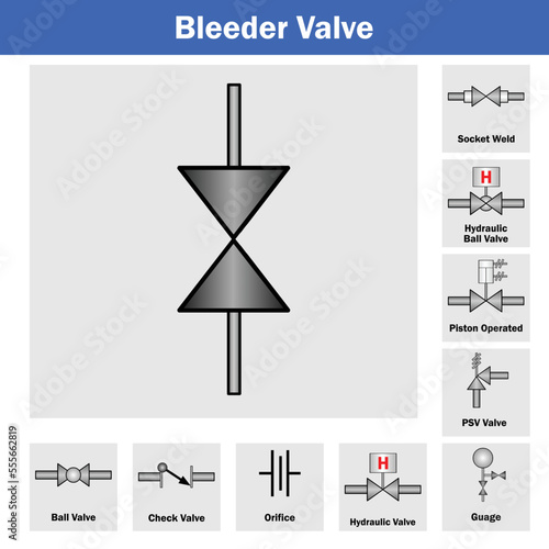 Vector Illustration for Bleeder Valve photo