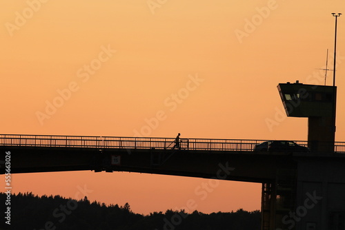 sunset on the bridge  in Sweden © Jacek