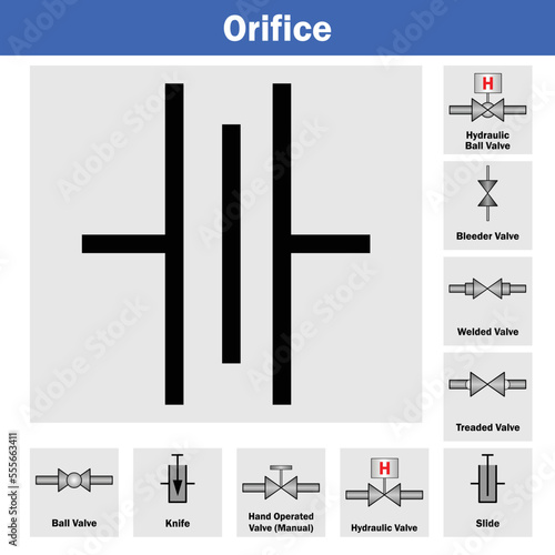 Vector Illustration for Orifice Symbol