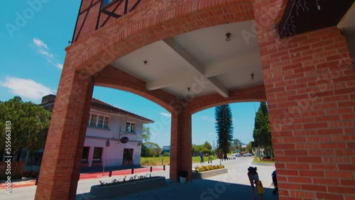 Pomerode town in Brazil. Brazilian town of Pomerode during sunny summer day. photo