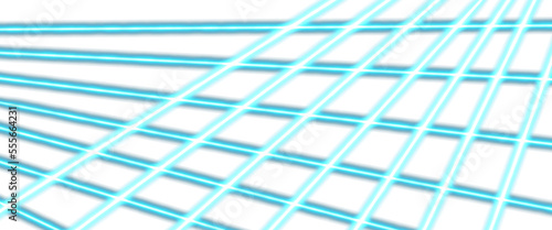 Abstract birght neon crossing lines perspetcive grid texture with transparent background  wave  overlay element for backdrop  creative design  isolated object with monochrome minimal design 
