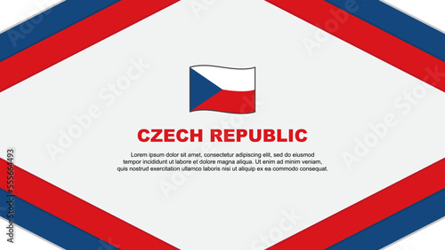 Czech Republic Flag Abstract Background Design Template. Czech Republic Independence Day Banner Cartoon Vector Illustration. Czech Republic Illustration
