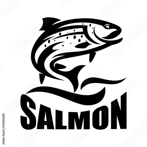 Modern and creative salmon fish logo