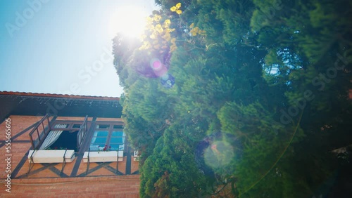 Town of Pomerode in Brazil. Main gate of Brazilian town of Pomerode during sunny day photo