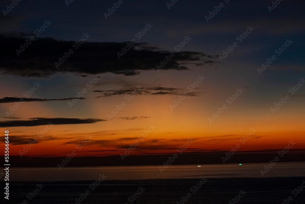 Seascape shot of the beautiful evening sunset cloudy sky at Andaman Sea. Seascape shot of the beautiful evening sunset cloudy sky at Andaman Sea.