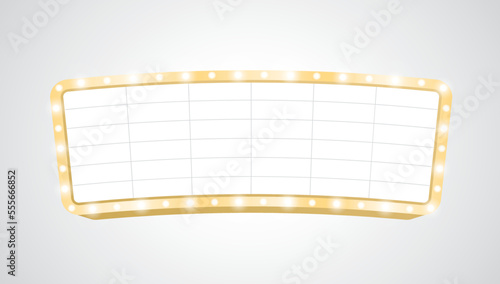 gold light bulb sign graphic element for adding text