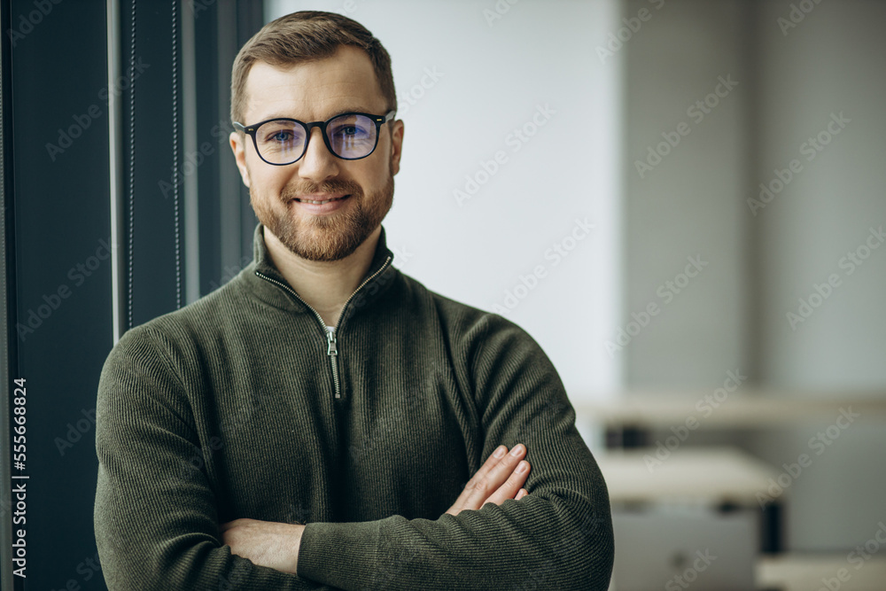 Fototapeta premium Young business man at the office