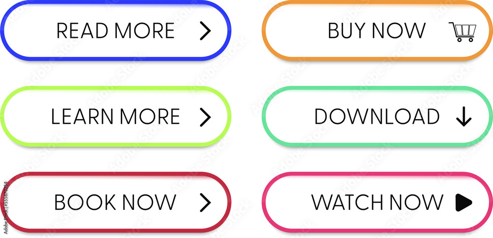 Set of modern buttons for web site and ui. Vector icon Set of modern buttons for web site and ui. Vector icon