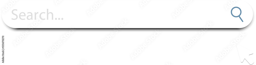 Minimal blank search bar on blue background. Web search concept Minimal blank search bar on blue background. Web search concept