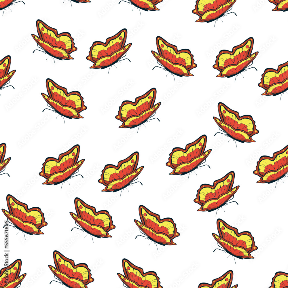 Bright multicolored butterflies seamless pattern. Wallpaper, background, children party, craft paper Bright multicolored butterflies seamless pattern. Wallpaper, background, children party, craft paper