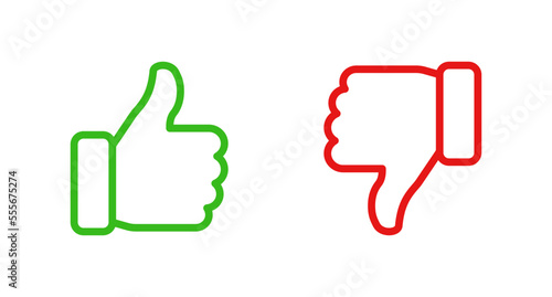 Thumb up and thumb down