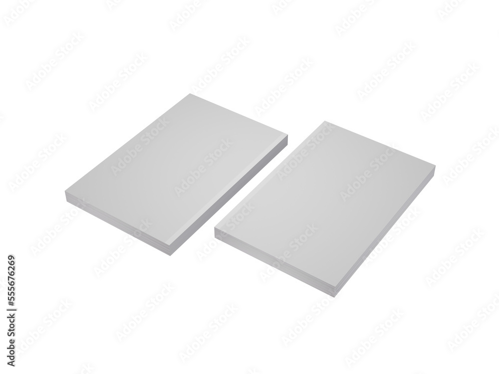 Blank Book Cover Mockup High Quality 3D Image Rendering,