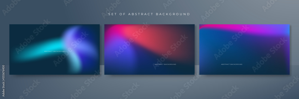 Naklejka premium Abstract gradient blur vibrant background. Smooth design background for brochure, poster, banner, flyer and card. Vector illustration.