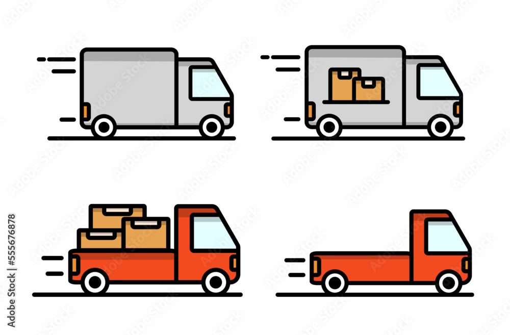 truck icon vector van car delivery vector symbols for transportation app icon web banner logo - Vector truck icon vector van car delivery vector symbols for transportation app icon web banner logo - Vector