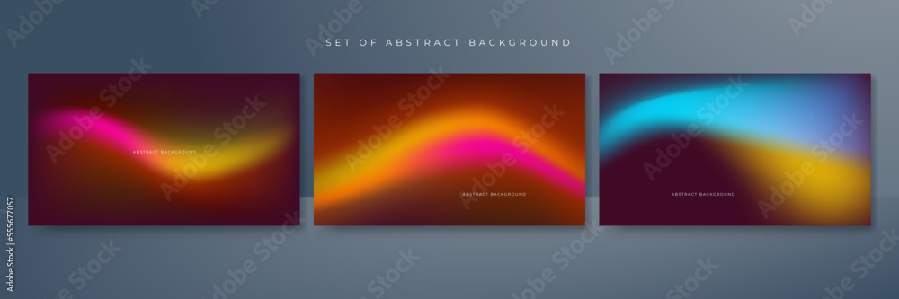 Fototapeta premium Abstract gradient blur vibrant background. Smooth design background for brochure, poster, banner, flyer and card. Vector illustration.