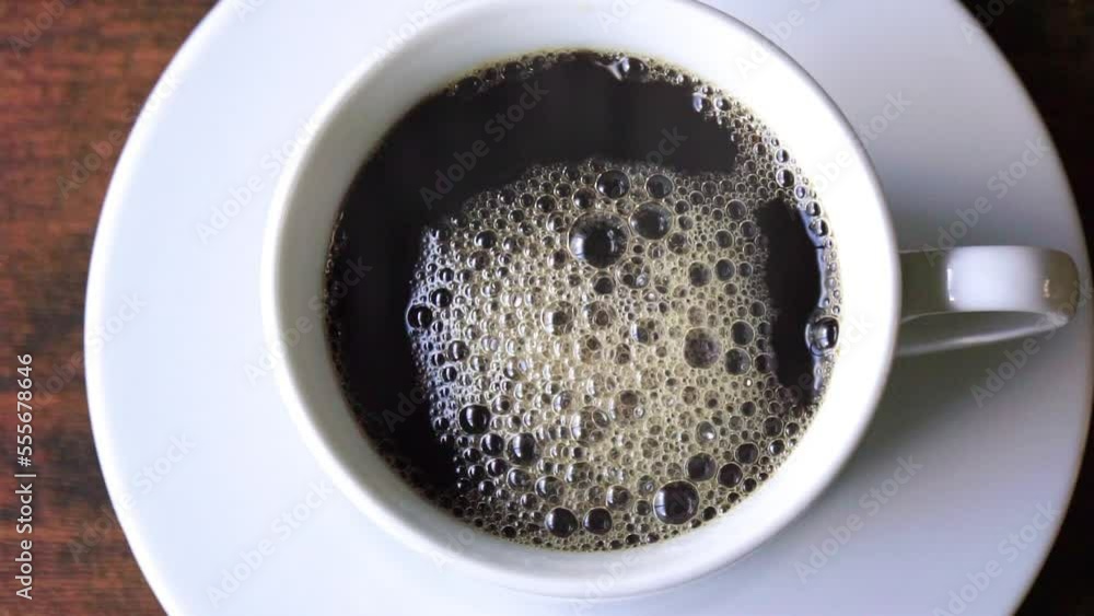 上から見たブラックコーヒー 上から見たブラックコーヒー