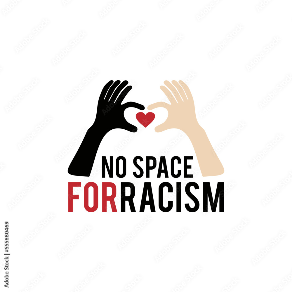 Human solidarity for racism prevention logo design Human solidarity for racism prevention logo design
