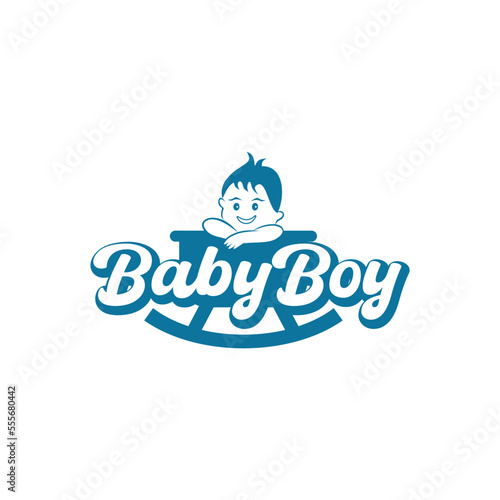 Baby boy radle logo design