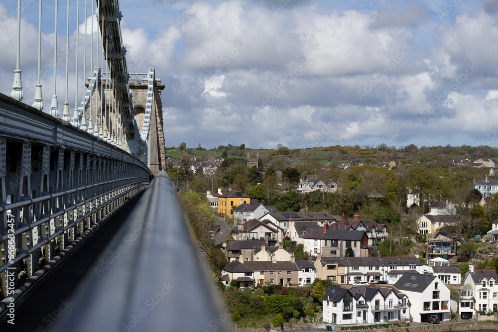 View of Menai Bridge town from Menai Bridge View of Menai Bridge town from Menai Bridge