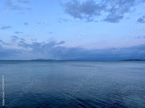 Blue sea horizon, quiet sea horizon