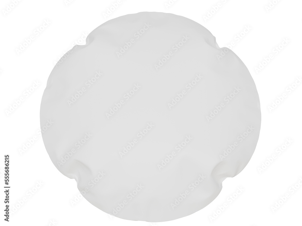 Mockup white round pillow. 3d render