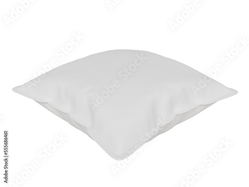 Mockup white square pillow. 3d render