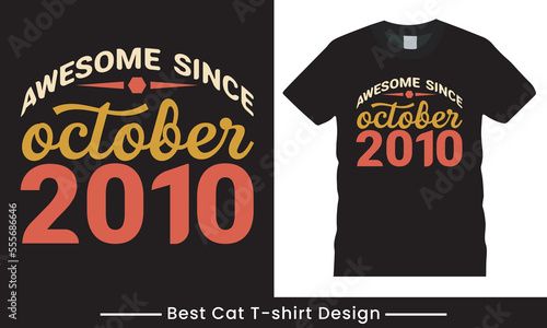 Cat lover t-shirt design typography vector.