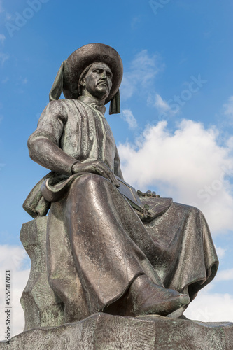 Henry the Navigator statue   Republic Square  Lagos  Algarve  Portugal