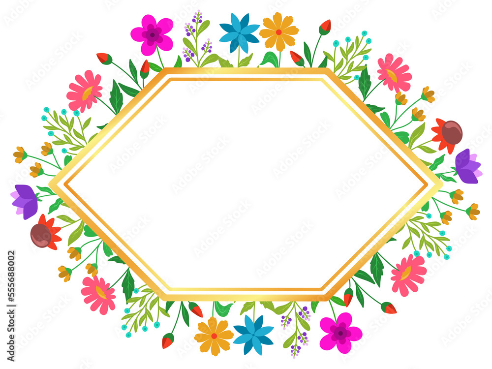 Fototapeta premium Summer Flower Frame Background