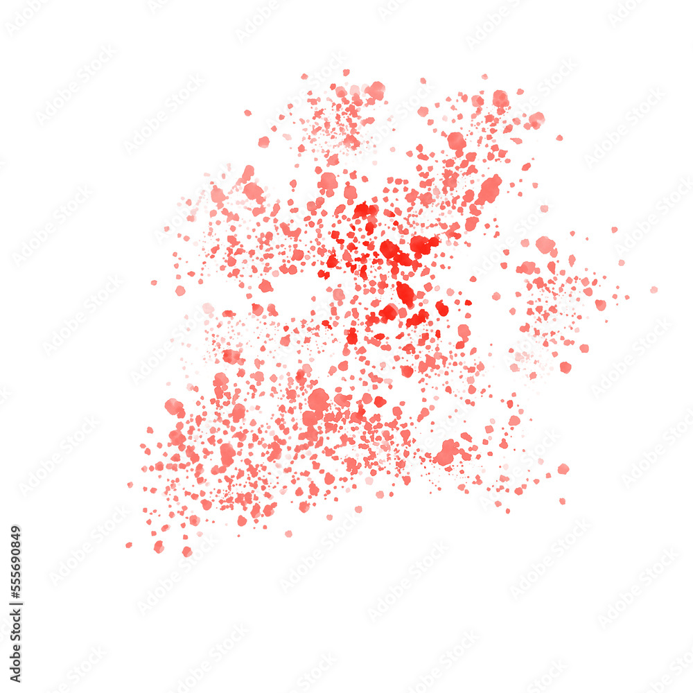 Red spots.Red watercolor blobs. Paint stains. Blood